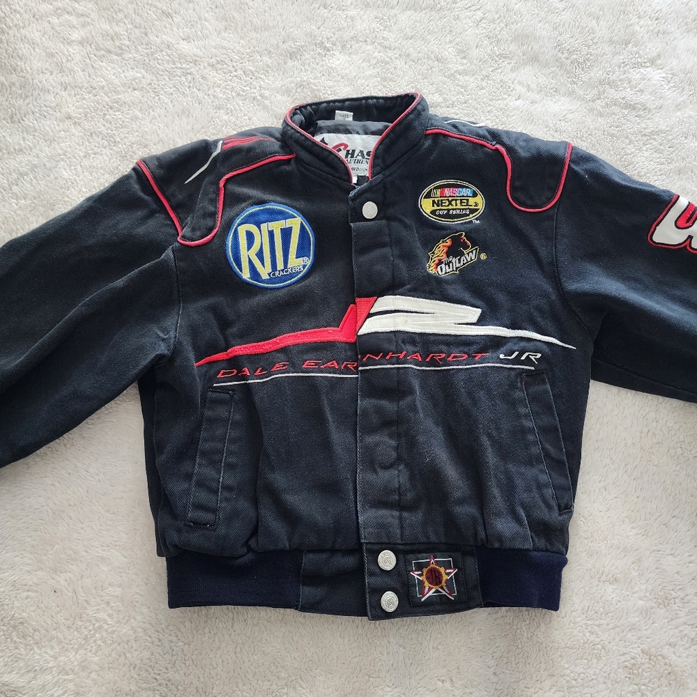 Y2K Chase Authentics Dale Earnhardt Jr. Racing Jacket, Kids' Size Small - Black